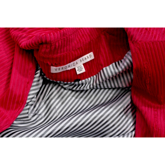 Veronica Beard Lia Dickey Pink Velvet Blazer Jacket Single Button Style Size 8 - Picture 15 of 16